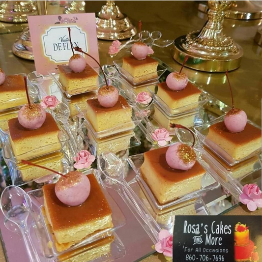 Flan with strawberry (SOLD IN BATCHES OF 12)